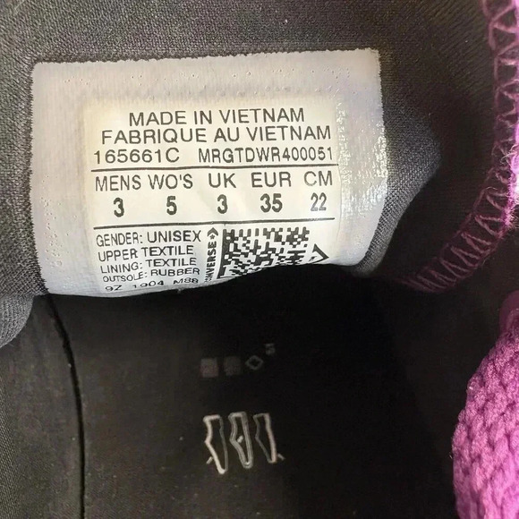 Converse x OPI‎ Chuck Taylor All Star Positive Vibes Only Purple Womens 5/Mens 3 - Picture 9 of 9